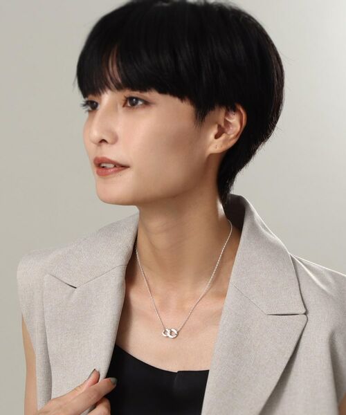 COCOSHNIK ONKITSCH / ココシュニックオンキッチュ ネックレス・ペンダント・チョーカー | シルバー カーブチェーンモチーフ ダブルネックレス | 詳細9