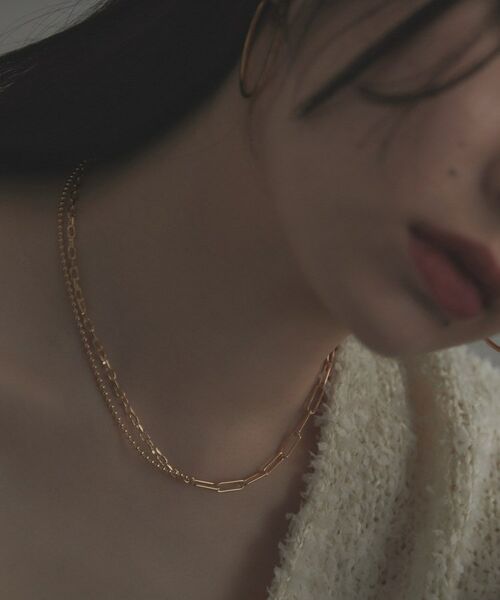 COCOSHNIK ONKITSCH / ココシュニックオンキッチュ ネックレス・ペンダント・チョーカー | シルバー コンビネーションチェーン ニュアンスボールネックレス GP | 詳細8