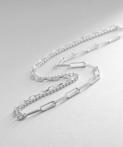 COCOSHNIK ONKITSCH / ココシュニックオンキッチュ ネックレス・ペンダント・チョーカー | シルバー コンビネーションチェーン ニュアンスボールネックレス | 詳細1