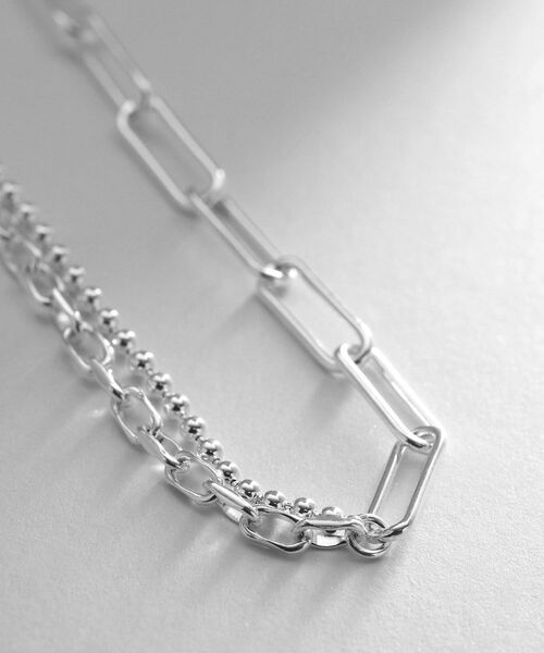 COCOSHNIK ONKITSCH / ココシュニックオンキッチュ ネックレス・ペンダント・チョーカー | シルバー コンビネーションチェーン ニュアンスボールネックレス | 詳細2