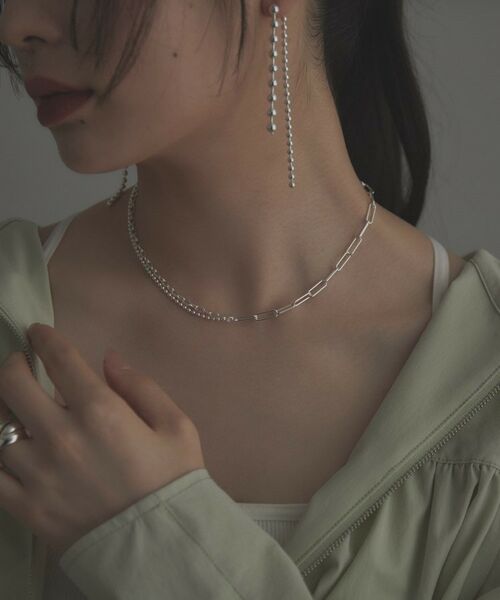 COCOSHNIK ONKITSCH / ココシュニックオンキッチュ ネックレス・ペンダント・チョーカー | シルバー コンビネーションチェーン ニュアンスボールネックレス | 詳細7