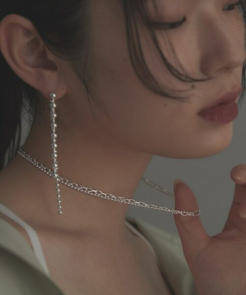 COCOSHNIK ONKITSCH / ココシュニックオンキッチュ ネックレス・ペンダント・チョーカー | シルバー コンビネーションチェーン ニュアンスボールネックレス | 詳細8