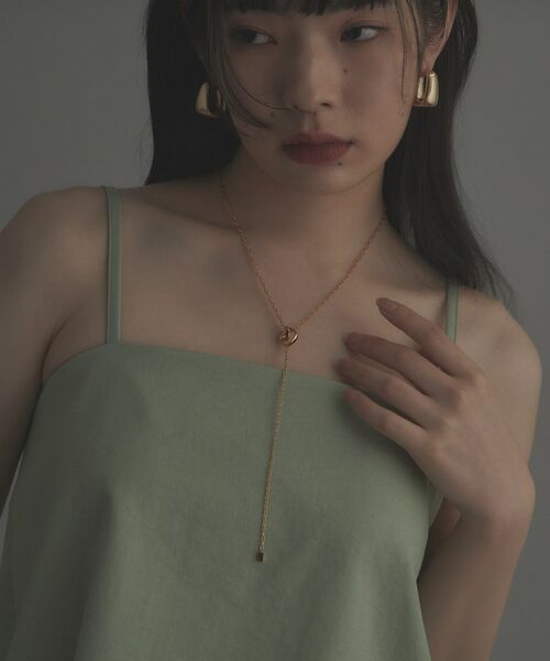 COCOSHNIK ONKITSCH / ココシュニックオンキッチュ ネックレス・ペンダント・チョーカー | シルバー ツイストスクエア Yネックレス GP | 詳細8