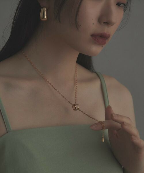 COCOSHNIK ONKITSCH / ココシュニックオンキッチュ ネックレス・ペンダント・チョーカー | シルバー ツイストスクエア Yネックレス GP | 詳細9