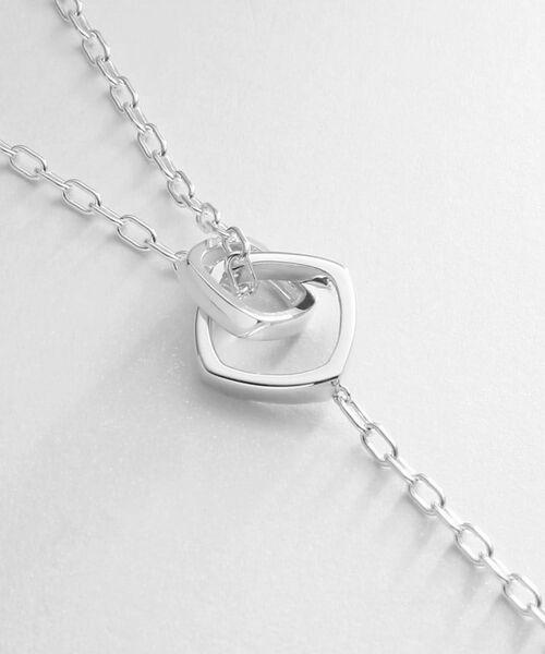 COCOSHNIK ONKITSCH / ココシュニックオンキッチュ ネックレス・ペンダント・チョーカー | シルバー ツイストスクエア Yネックレス | 詳細4