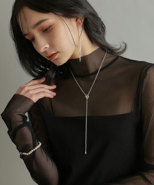 COCOSHNIK ONKITSCH / ココシュニックオンキッチュ ネックレス・ペンダント・チョーカー | シルバー ツイストスクエア Yネックレス | 詳細8