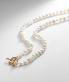 COCOSHNIK ONKITSCH / ココシュニックオンキッチュ ネックレス・ペンダント・チョーカー | シルバー バロックパール カーブチェーン マンテルネックレス GP