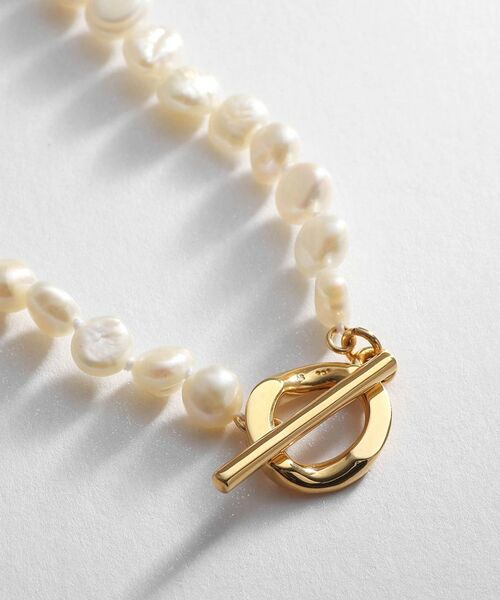 COCOSHNIK ONKITSCH / ココシュニックオンキッチュ ネックレス・ペンダント・チョーカー | シルバー バロックパール カーブチェーン マンテルネックレス GP | 詳細2