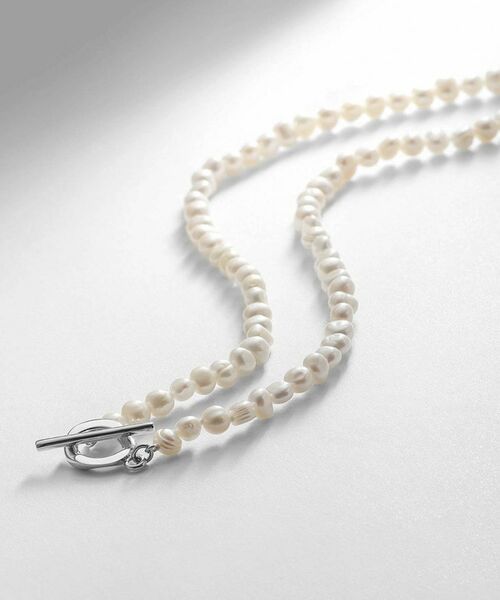 COCOSHNIK ONKITSCH / ココシュニックオンキッチュ ネックレス・ペンダント・チョーカー | シルバー バロックパール カーブチェーン マンテルネックレス | 詳細1