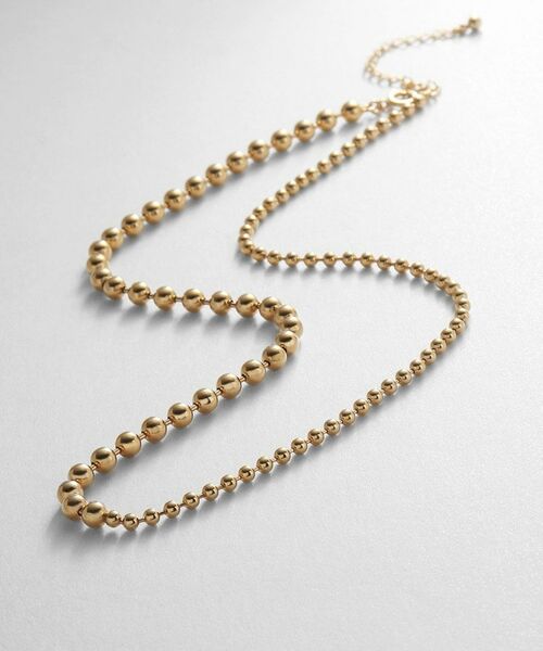 COCOSHNIK ONKITSCH / ココシュニックオンキッチュ ネックレス・ペンダント・チョーカー | シルバー デザインチェーン ミックスボールネックレス GP（ゴールド(600)）