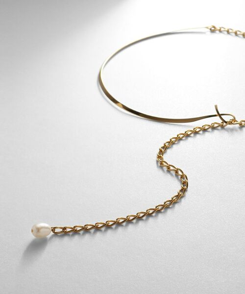 COCOSHNIK ONKITSCH / ココシュニックオンキッチュ ネックレス・ペンダント・チョーカー | シルバー マルチチェーンネックレス メタル・パール GP | 詳細1