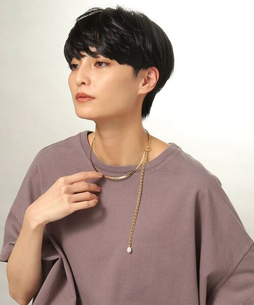 COCOSHNIK ONKITSCH / ココシュニックオンキッチュ ネックレス・ペンダント・チョーカー | シルバー マルチチェーンネックレス メタル・パール GP | 詳細13