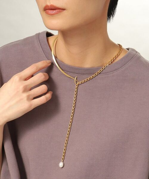 COCOSHNIK ONKITSCH / ココシュニックオンキッチュ ネックレス・ペンダント・チョーカー | シルバー マルチチェーンネックレス メタル・パール GP | 詳細14