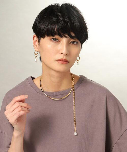 COCOSHNIK ONKITSCH / ココシュニックオンキッチュ ネックレス・ペンダント・チョーカー | シルバー マルチチェーンネックレス メタル・パール GP | 詳細6