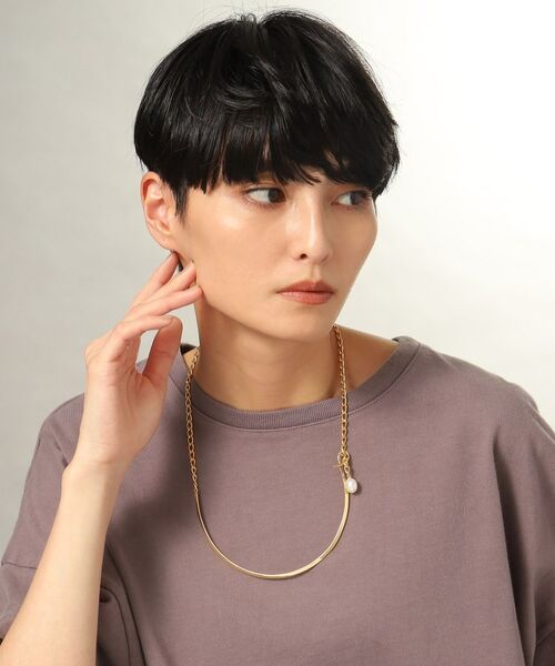 COCOSHNIK ONKITSCH / ココシュニックオンキッチュ ネックレス・ペンダント・チョーカー | シルバー マルチチェーンネックレス メタル・パール GP | 詳細9