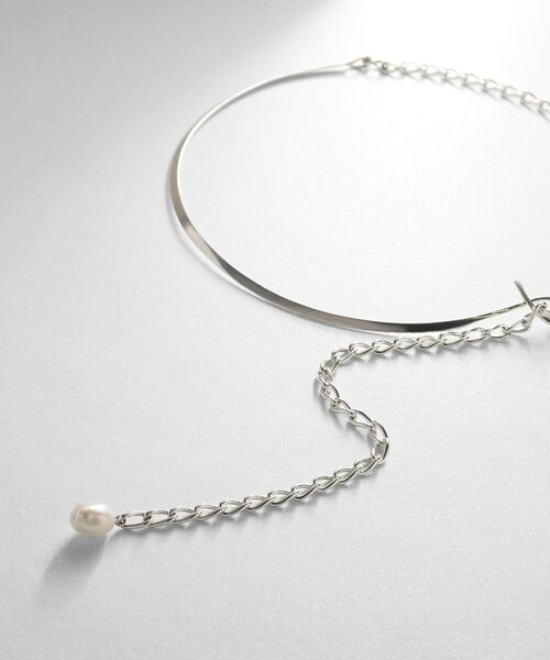 COCOSHNIK ONKITSCH / ココシュニックオンキッチュ ネックレス・ペンダント・チョーカー | シルバー マルチチェーンネックレス メタル・パール | 詳細1