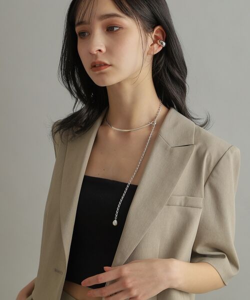 COCOSHNIK ONKITSCH / ココシュニックオンキッチュ ネックレス・ペンダント・チョーカー | シルバー マルチチェーンネックレス メタル・パール | 詳細6