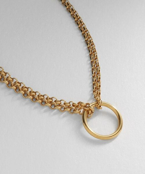 COCOSHNIK ONKITSCH / ココシュニックオンキッチュ ネックレス・ペンダント・チョーカー | シルバー サークルモチーフ ダブルチェーンチョーカー GP | 詳細2
