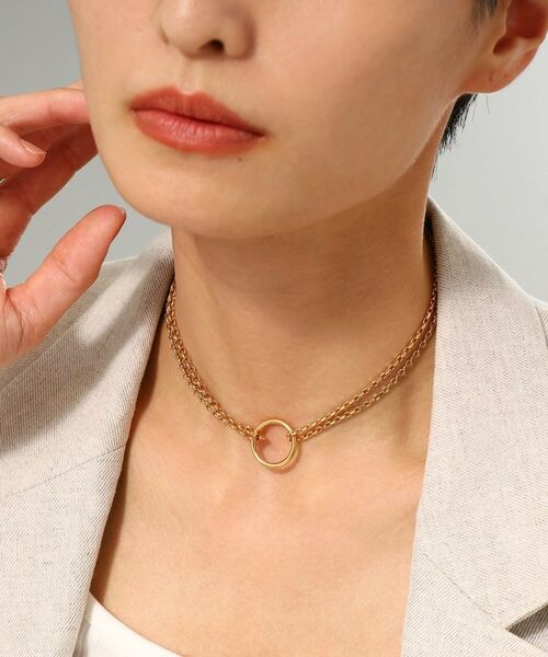 COCOSHNIK ONKITSCH / ココシュニックオンキッチュ ネックレス・ペンダント・チョーカー | シルバー サークルモチーフ ダブルチェーンチョーカー GP | 詳細8