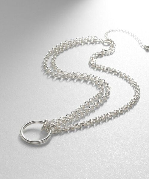 COCOSHNIK ONKITSCH / ココシュニックオンキッチュ ネックレス・ペンダント・チョーカー | シルバー サークルモチーフ ダブルチェーンチョーカー | 詳細1