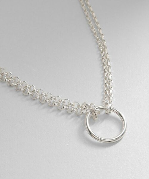 COCOSHNIK ONKITSCH / ココシュニックオンキッチュ ネックレス・ペンダント・チョーカー | シルバー サークルモチーフ ダブルチェーンチョーカー | 詳細2