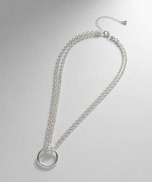 COCOSHNIK ONKITSCH / ココシュニックオンキッチュ ネックレス・ペンダント・チョーカー | シルバー サークルモチーフ ダブルチェーンチョーカー | 詳細4