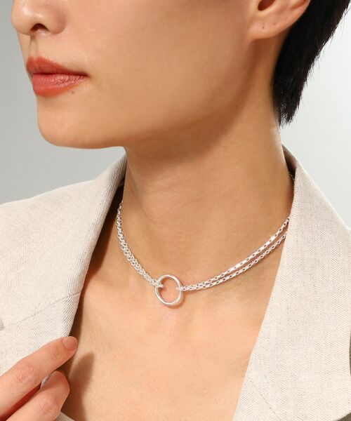 COCOSHNIK ONKITSCH / ココシュニックオンキッチュ ネックレス・ペンダント・チョーカー | シルバー サークルモチーフ ダブルチェーンチョーカー | 詳細8