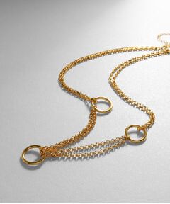 COCOSHNIK ONKITSCH / ココシュニックオンキッチュ ネックレス・ペンダント・チョーカー | シルバー サークルモチーフ ステーションネックレス GP