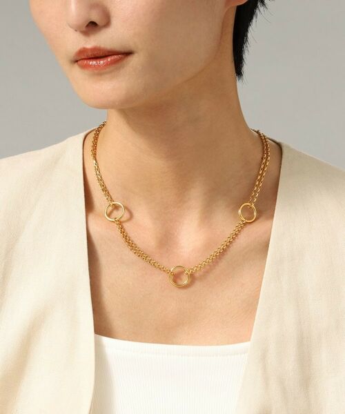 COCOSHNIK ONKITSCH / ココシュニックオンキッチュ ネックレス・ペンダント・チョーカー | シルバー サークルモチーフ ステーションネックレス GP | 詳細10