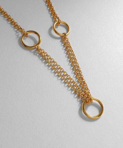 COCOSHNIK ONKITSCH / ココシュニックオンキッチュ ネックレス・ペンダント・チョーカー | シルバー サークルモチーフ ステーションネックレス GP | 詳細2