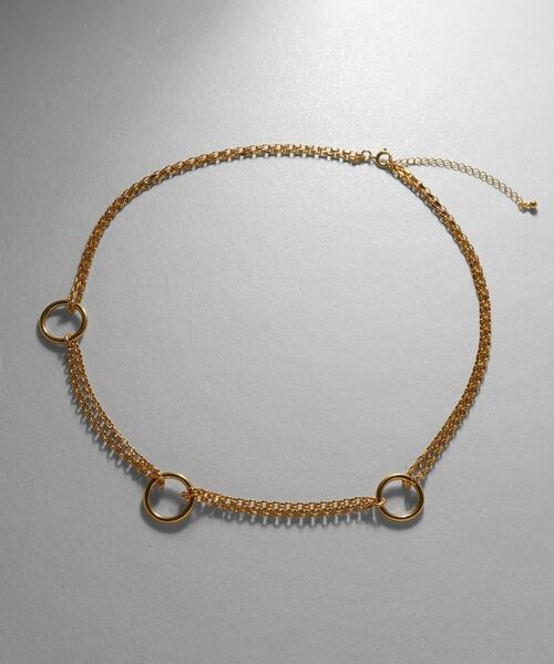 COCOSHNIK ONKITSCH / ココシュニックオンキッチュ ネックレス・ペンダント・チョーカー | シルバー サークルモチーフ ステーションネックレス GP | 詳細4