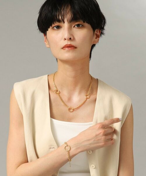 COCOSHNIK ONKITSCH / ココシュニックオンキッチュ ネックレス・ペンダント・チョーカー | シルバー サークルモチーフ ステーションネックレス GP | 詳細8