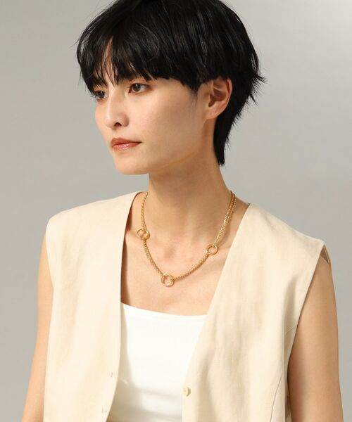 COCOSHNIK ONKITSCH / ココシュニックオンキッチュ ネックレス・ペンダント・チョーカー | シルバー サークルモチーフ ステーションネックレス GP | 詳細9