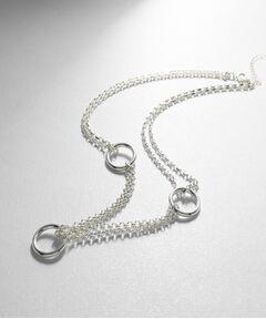 COCOSHNIK ONKITSCH / ココシュニックオンキッチュ ネックレス・ペンダント・チョーカー | シルバー サークルモチーフ ステーションネックレス