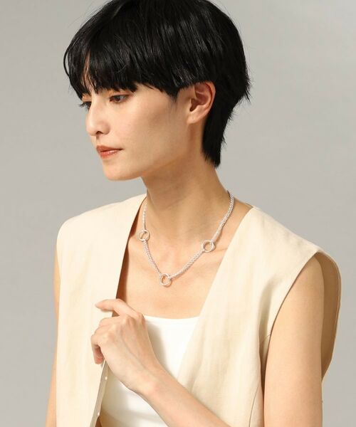 COCOSHNIK ONKITSCH / ココシュニックオンキッチュ ネックレス・ペンダント・チョーカー | シルバー サークルモチーフ ステーションネックレス | 詳細8