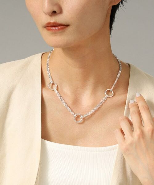COCOSHNIK ONKITSCH / ココシュニックオンキッチュ ネックレス・ペンダント・チョーカー | シルバー サークルモチーフ ステーションネックレス | 詳細9