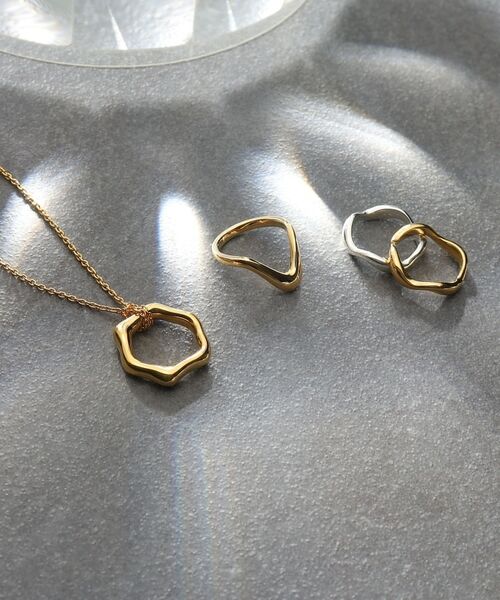 COCOSHNIK ONKITSCH / ココシュニックオンキッチュ ネックレス・ペンダント・チョーカー | シルバー ニュアンスネックレス ヘキサゴン GP | 詳細6
