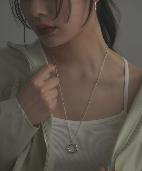 COCOSHNIK ONKITSCH / ココシュニックオンキッチュ ネックレス・ペンダント・チョーカー | シルバー ニュアンスネックレス ヘキサゴン | 詳細8