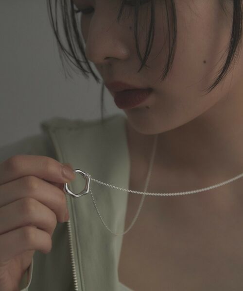 COCOSHNIK ONKITSCH / ココシュニックオンキッチュ ネックレス・ペンダント・チョーカー | シルバー ニュアンスネックレス ヘキサゴン | 詳細9