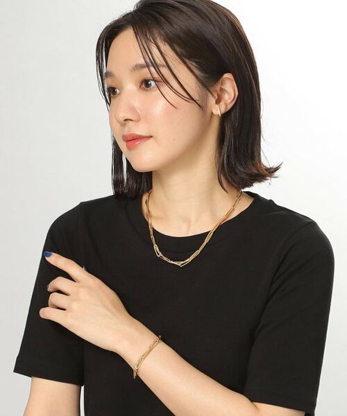 COCOSHNIK ONKITSCH / ココシュニックオンキッチュ ネックレス・ペンダント・チョーカー | シルバー ミックスチェーン フラットカーブ スルー ネックレス GP | 詳細14