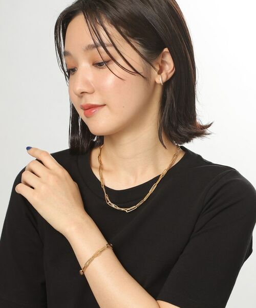 COCOSHNIK ONKITSCH / ココシュニックオンキッチュ ネックレス・ペンダント・チョーカー | シルバー ミックスチェーン フラットカーブ スルー ネックレス GP | 詳細15