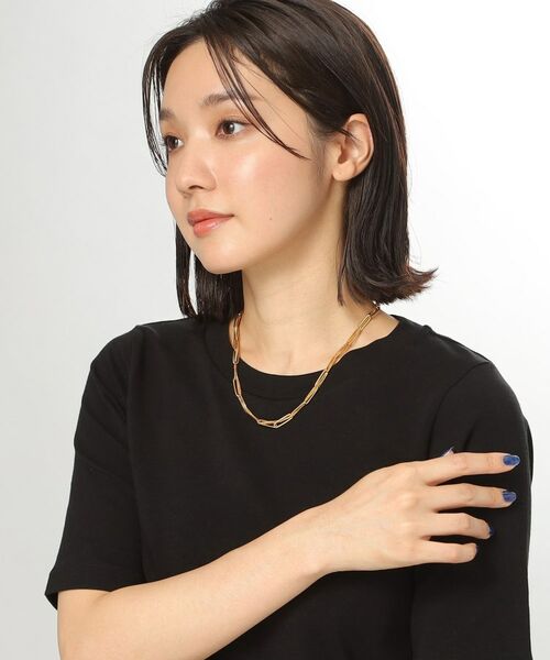 COCOSHNIK ONKITSCH / ココシュニックオンキッチュ ネックレス・ペンダント・チョーカー | シルバー ミックスチェーン フラットカーブ スルー ネックレス GP | 詳細16