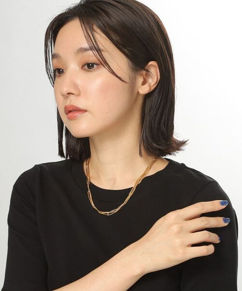 COCOSHNIK ONKITSCH / ココシュニックオンキッチュ ネックレス・ペンダント・チョーカー | シルバー ミックスチェーン フラットカーブ スルー ネックレス GP | 詳細17