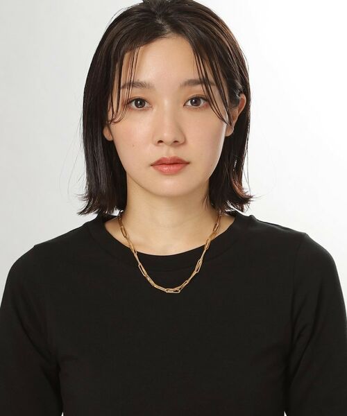 COCOSHNIK ONKITSCH / ココシュニックオンキッチュ ネックレス・ペンダント・チョーカー | シルバー ミックスチェーン フラットカーブ スルー ネックレス GP | 詳細18