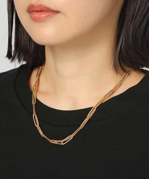 COCOSHNIK ONKITSCH / ココシュニックオンキッチュ ネックレス・ペンダント・チョーカー | シルバー ミックスチェーン フラットカーブ スルー ネックレス GP | 詳細19