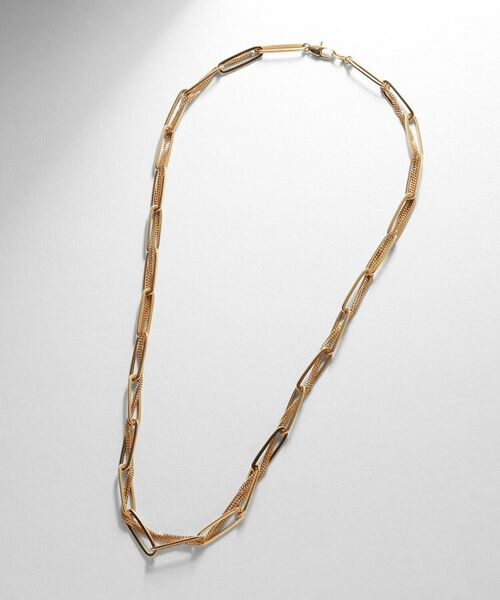 COCOSHNIK ONKITSCH / ココシュニックオンキッチュ ネックレス・ペンダント・チョーカー | シルバー ミックスチェーン フラットカーブ スルー ネックレス GP | 詳細4