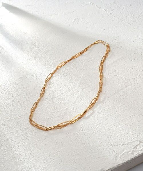 COCOSHNIK ONKITSCH / ココシュニックオンキッチュ ネックレス・ペンダント・チョーカー | シルバー ミックスチェーン フラットカーブ スルー ネックレス GP | 詳細7