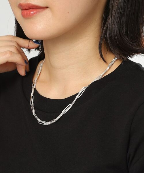 COCOSHNIK ONKITSCH / ココシュニックオンキッチュ ネックレス・ペンダント・チョーカー | シルバー ミックスチェーン フラットカーブ スルー ネックレス | 詳細11