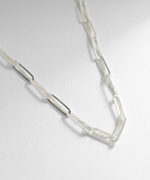 COCOSHNIK ONKITSCH / ココシュニックオンキッチュ ネックレス・ペンダント・チョーカー | シルバー ミックスチェーン フラットカーブ スルー ネックレス | 詳細2