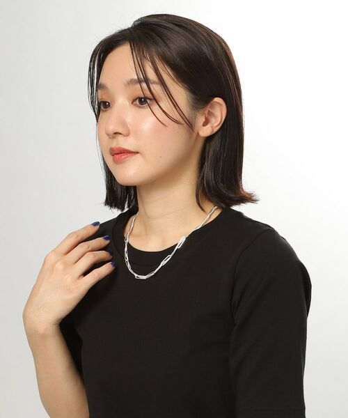 COCOSHNIK ONKITSCH / ココシュニックオンキッチュ ネックレス・ペンダント・チョーカー | シルバー ミックスチェーン フラットカーブ スルー ネックレス | 詳細7